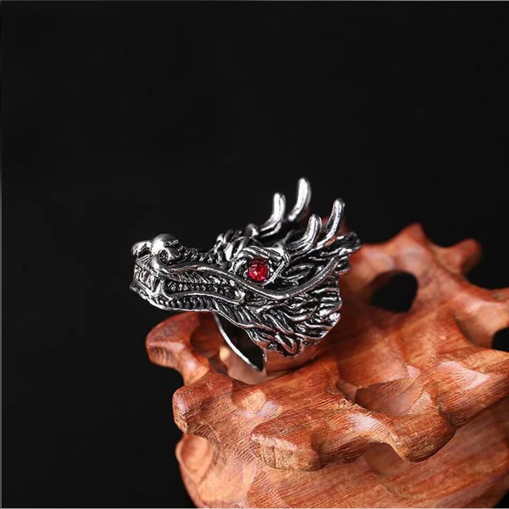 Size 11 Stainless Steel Dragon Biker Ring NEW - Picture 6 of 9